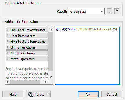 Expression to evaluate